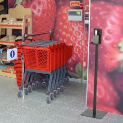 Poste com Dispensador de Álcool-gel Manual