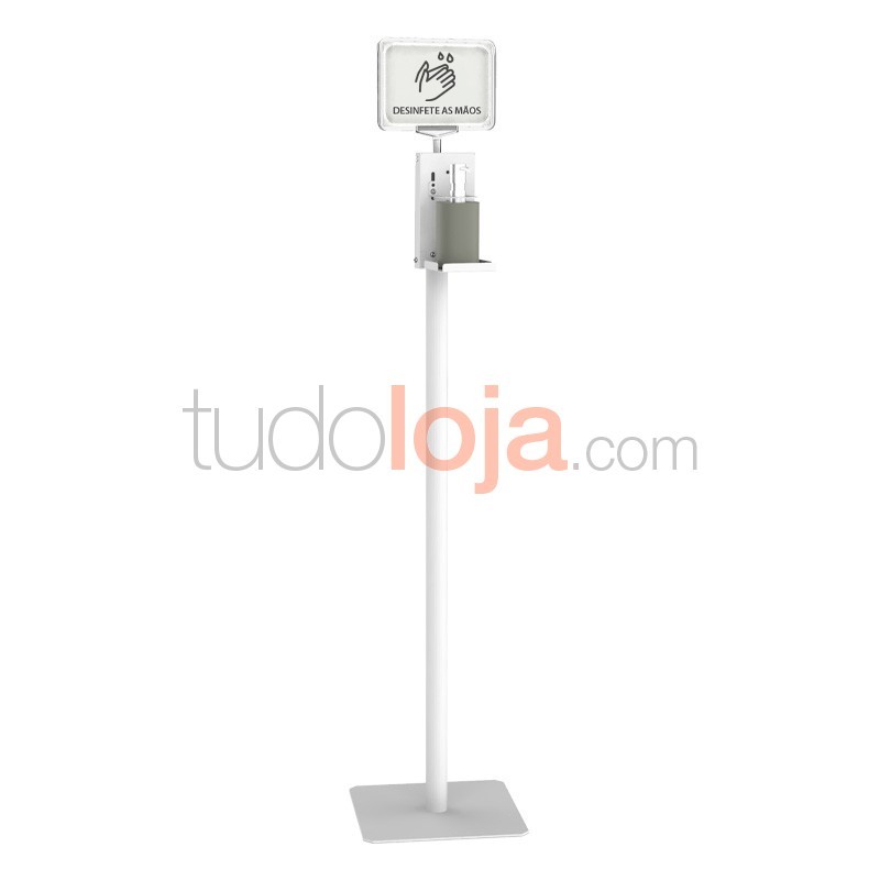 Poste com Dispensador de Álcool-Gel Manual