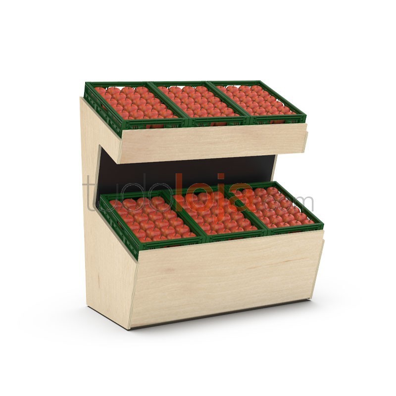 Estante de Madeira para Frutaria H1393xP870xL1200