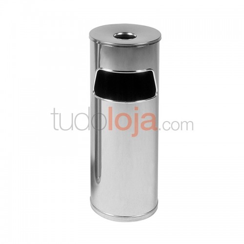 Papeleira Cinzeiro 1 Abertura - 14L - Inox