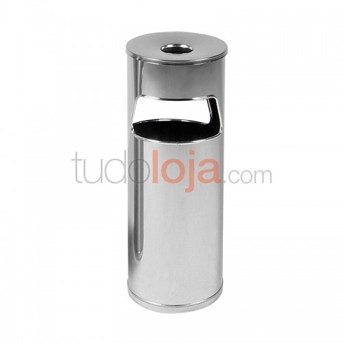 Papeleira Cinzeiro 2 Aberturas - 14L - Inox