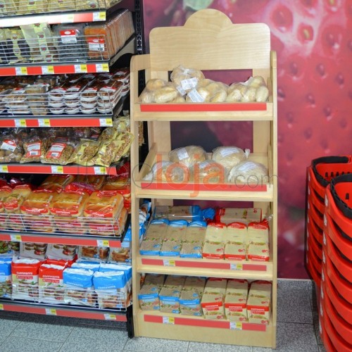 Expositor em madeira para Supermercado