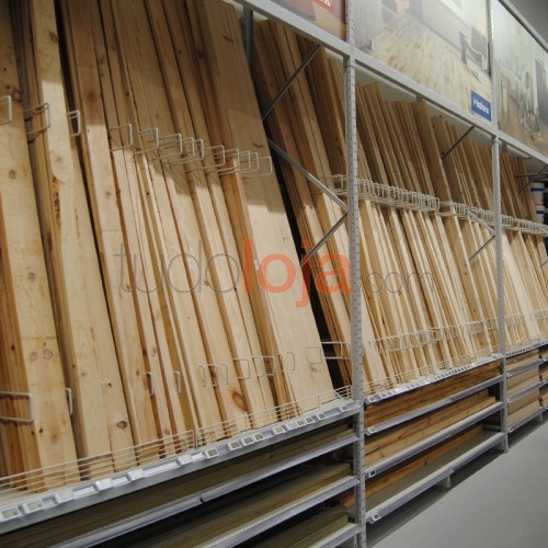 Estantes para Madeira - Equipamento para Loja de Bricolage e Construção