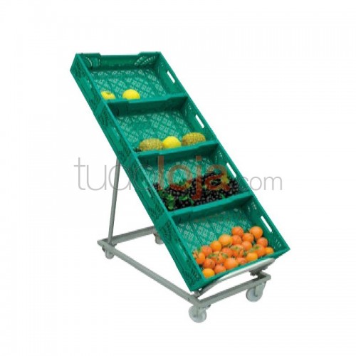 Expositor Zincado para Caixas de Fruta e Legumes