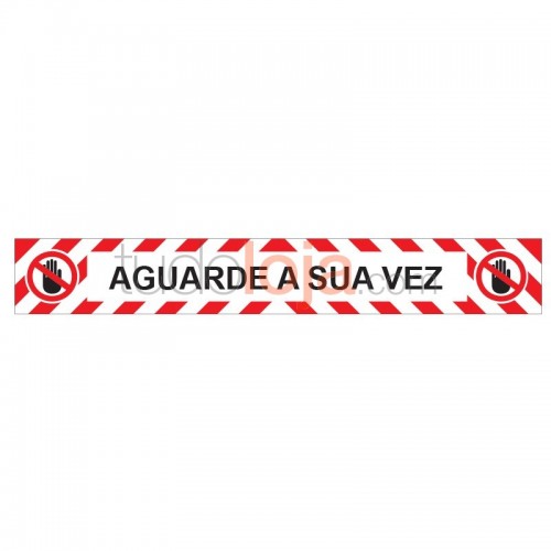 Autocolante de chão "AGUARDE A SUA VEZ"