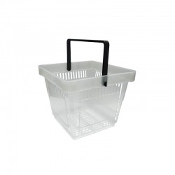 Cesta de Compras com Pega - 22L - Transparente