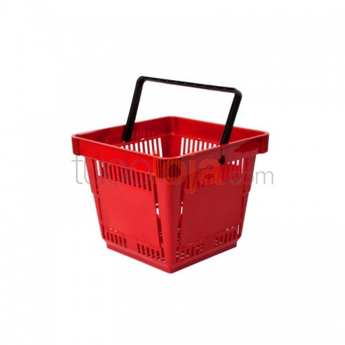 Cesta de Compras com Pega - 22L - Vermelho