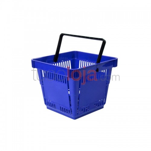 Cesta de Compras com Pega - 22L - Azul