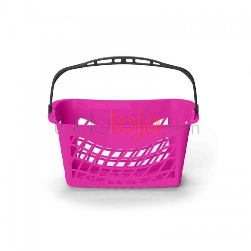 Cesta de Compras com Pega para Lojas - 26L - Magenta