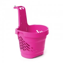 Cesto de Compras com 4 Rodas 68L - Magenta