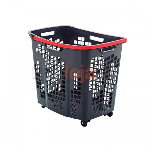 Cesto de compras com 4 rodas