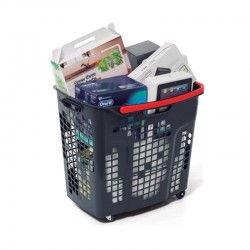 Cesto de compras com 4 rodas