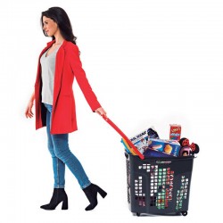 Cesto de compras com 4 rodas