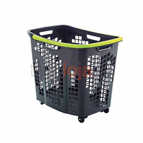 Cesto de compras com 4 rodas