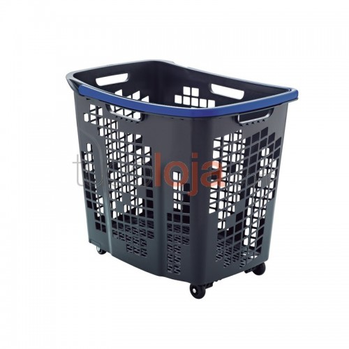 Cesto de compras com 4 rodas