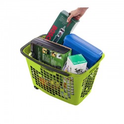 Cesto de compras com 4 rodas