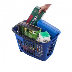 Cesto de compras com 4 rodas