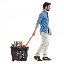 Cesto de compras com 4 rodas