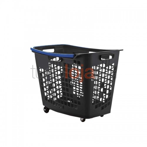 Cesto de compras com 4 rodas