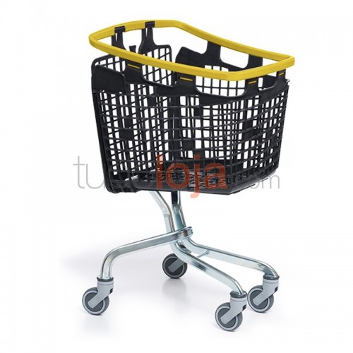 Carro de compras 360º - 100L - Amarelo
