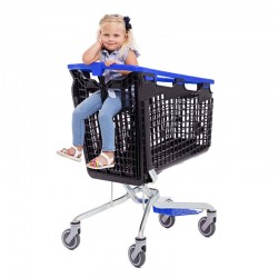 Carro de compras 360º com porta-bebe - 160L
