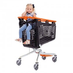 Carro de compras 360º com porta-bebe - 160L
