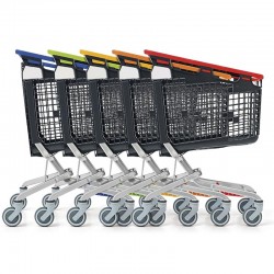 Carro de compras 360º com porta-bebe - 160L