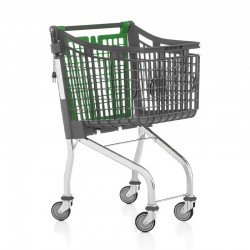 Carrinho Compras Plástico 360º - 100L - Verde