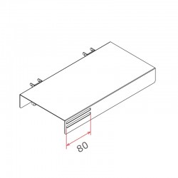 Prateleira metálica para forro perfurado