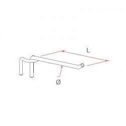 Gancho simples para barra carga