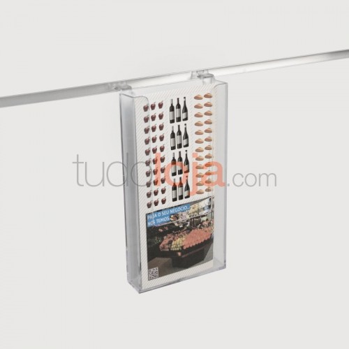 Suporte de Folhetos 1/3 A4 para Painel Multisistema