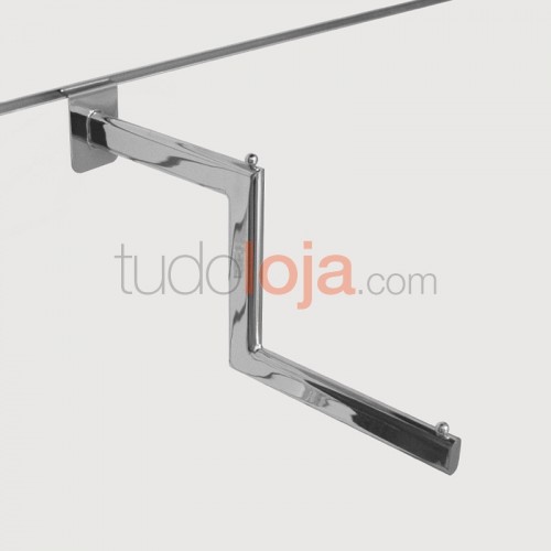 Gancho cromado com 2 níveis para painel multi-sistema