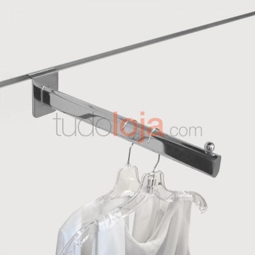 Gancho cromado horizontal para painel multi-sistema