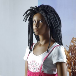 Peruca com rastas para manequim criança