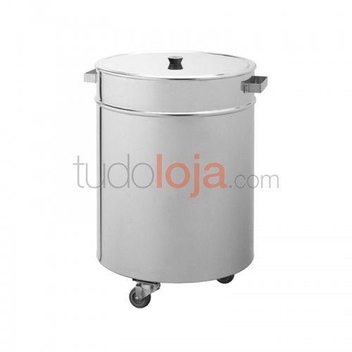 Balde de Inox com Rodas para Hotelaria 50L