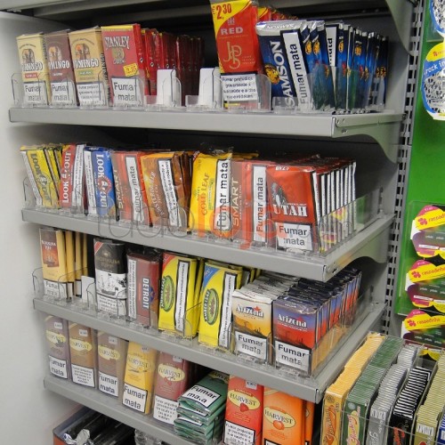 Prateleiras com Empurradores de Tabaco