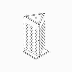 Expositor rotativo perfurado para balcão