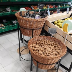 Suporte de arame e Cesto vime