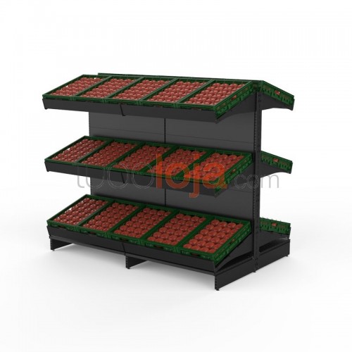 Estante Gondola de Fruta e Legumes FrG01 H1650xP1300xL2000