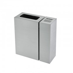 Cinzeiro Papeleira de Exterior - 54L+23L - Inox