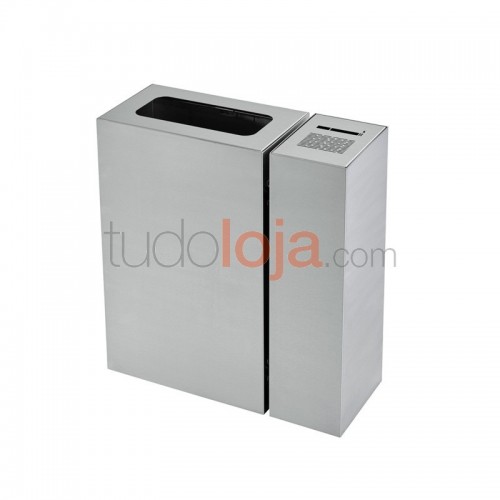 Cinzeiro Papeleira de Exterior - 54L+23L - Inox