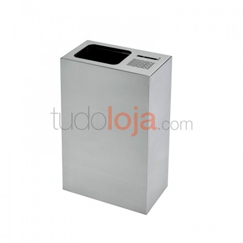 Cinzeiro Papeleira de Exterior - 54L+1,5L - Inox
