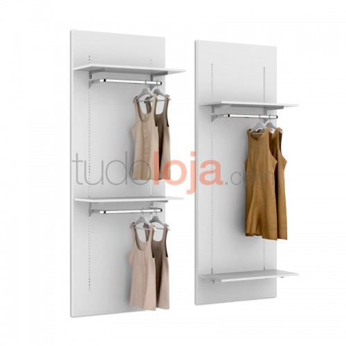 Painel de Madeira com Prumos Verticais 2400x1800 para fixar na Parede de Lojas