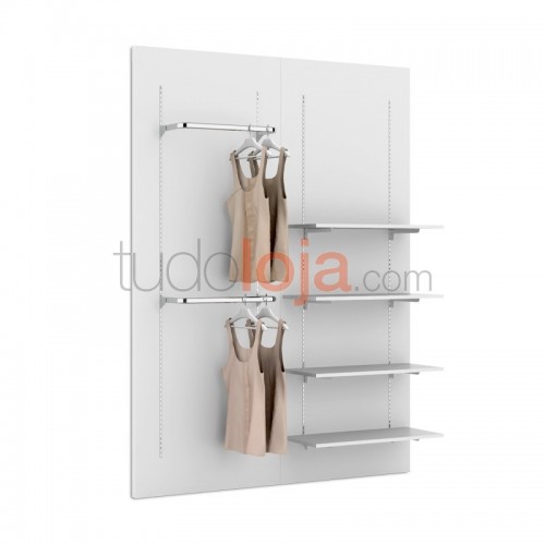 Painel de Madeira com Prumos Verticais 2400x1800 para fixar na Parede de Lojas