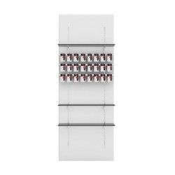 Painel de madeira com prateleiras para Lojas