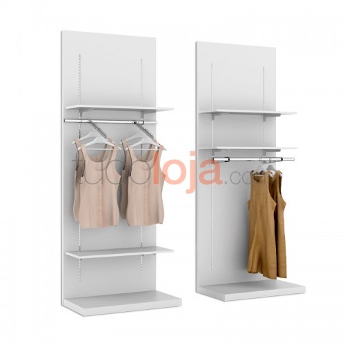 Painel de Madeira com Prumos Verticais 2400x1800 para fixar na Parede de Lojas