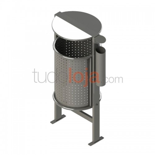 Contentor do lixo para exterior com cinzeiro