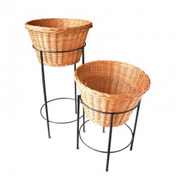 Suporte de arame e Cesto vime