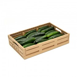 caixa de fruta imitação madeira com laterais rebatíveis - 22L