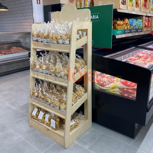 Expositor de madeira para Supermercado